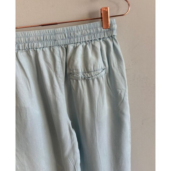 Zara Womens High Waisted Wide Leg Loose Trouser Flowy Pants Light Blue Sz M - Picture 3 of 9